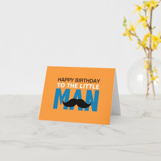 Little Man Birthday Card Karte (Gelbe Blume)