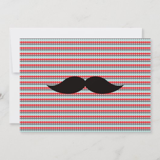 Little Man Birthday Party Einladung mit Foto (Rückseite)