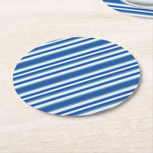 Little Man Birthday Party Runder Pappuntersetzer (Angewinkelt)