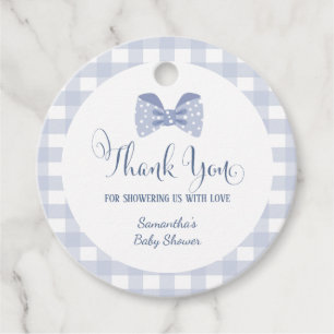 Little Man Blue Bogen Krawatte Babydusche Geschenkanhänger