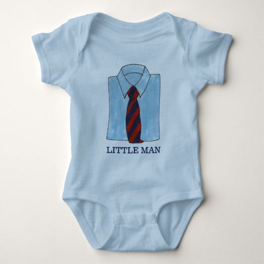 Little Man Blue Shirt Krawatte Menswear Fashion Bo (Vorderseite)