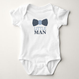 Little Man Bow Krawatte Baby Bodysuit in Navy und Strampler