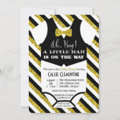 Little Man Bow Krawatte Kinderdusche Einladung (Vorderseite)