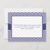 Little Man Bow Krawatte Navy Gray Baby Dusche Viel Dankeskarte (Rückseite)