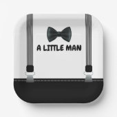 Little Man Bow Krawatte Themed Baby Dusche Pappteller (Vorderseite)