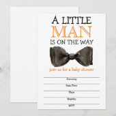 Little Man Bow tie Boy Baby Shower (Vorne/Hinten)