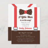 Little Man Bowtie Baby Boy Shower Einladungen (Vorne/Hinten)