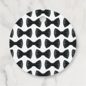 Little Man Boy Black Gray Krawatte Babydusche Geschenkanhänger (Rückseite)