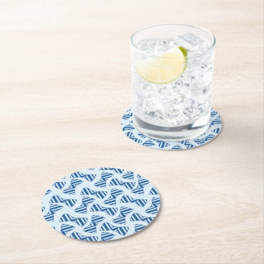 Little Man Boy's Kid Birthday Party Runder Pappuntersetzer (Vor Ort)