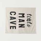 Little Man Cave Boy Room Tan Kinderzimmer Playroom Wandteppich (Vorderseite (Horizontal))