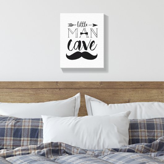 Little Man Cave Canvas Print Leinwanddruck (Insitu (Schlafzimmer))