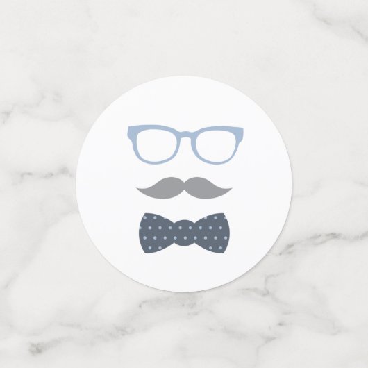 Little Man Confetti, Navy Blue, Grau Konfetti (Klein Vorderseite)