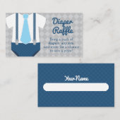 Little Man Diaper Raffle Baby Dusche Begleitkarte (Vorne/Hinten)