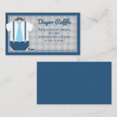 Little Man Diaper Raffle Baby Dusche Begleitkarte (Vorne/Hinten)