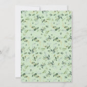 Little Man Elephant Greenerenery Gold Boy Baby Dus Einladung (Rückseite)