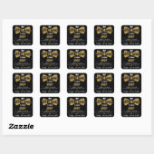 Little Man First Birthday Black and Gold Stickers (Blatt)