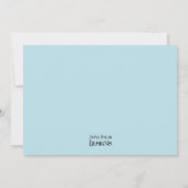 Little Man First Birthday Mustache Blue Gray Foto Einladung (Rückseite)