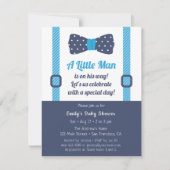 Little Man Gentleman Baby Boy Shower Einladungen (Vorderseite)