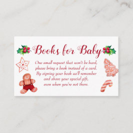 Little Man Gingerbread Baby Shower Books for Baby Begleitkarte