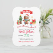 Little Man Gingerbread Kinderdusche Einladung (Stehend Vorderseite)