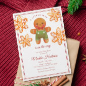 Little Man Gingerbread Mann Weihnachtsdusche Einladung