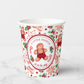 Little Man Gingerbrew Weihnachtsdusche Pappbecher (Vorderseite)