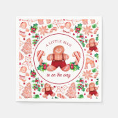 Little Man Gingerbrew Weihnachtsdusche Serviette (Vorderseite)