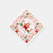 Little Man Gingerbrew Weihnachtsdusche Serviette (Ecke)