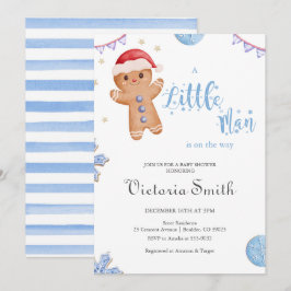 Little Man Gingerbrot Weihnachtsjunge Dusche Einladung