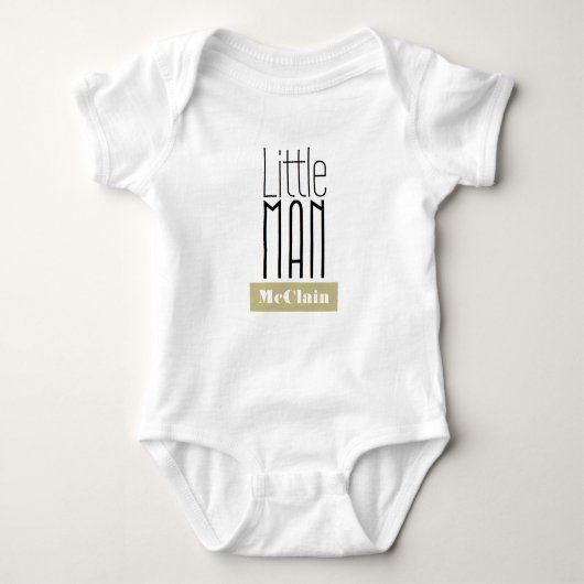 Little Man Individuelle Name | Bodysuit Jungs Baby Strampler (Vorderseite)