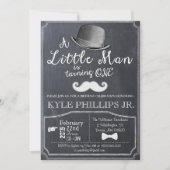 Little Man Lil Man 1. Einladung zum ersten Geburts (Vorderseite)