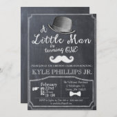Little Man Lil Man 1. Einladung zum ersten Geburts (Vorne/Hinten)