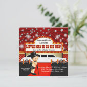 Little Man Limousine Movie Star Kinderdusche Einladung (Stehend Vorderseite)