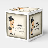 Little Man Mustache Baby Boy Dusche Geschenkschachtel (Vorderseite)