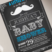 Little Man Mustache Bash Baby Shower Einladung
