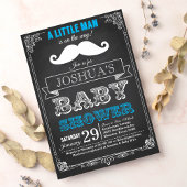 Little Man Mustache Bash Baby Shower Einladung