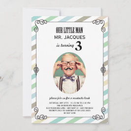 Little Man Mustache Bash Boy Geburtstagsparty Einl Einladung