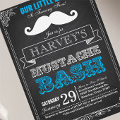 Little Man Mustache Bash zum Geburtstag Einladung