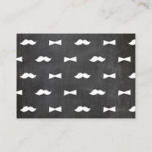 Little Man Mustache Chalkboard Diaper Raffekarte Begleitkarte (Rückseite)
