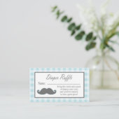 Little Man Mustache Diaper Raffle Ticket Begleitkarte (Stehend Vorderseite)