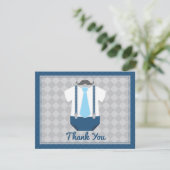 Little Man Mustache Krawatte Babydusche Danke (Stehend Vorderseite)