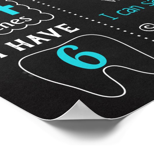 Little Man Mustache Mr Onederful Birthday Zeichen Poster (Ecke)