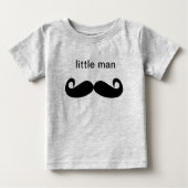 Little Man Mustache Säugling Sleeper Shirt (Vorderseite)