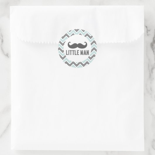 Little Man Mustache Sticker (Tasche)