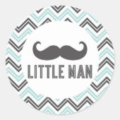 Little Man Mustache Sticker (Vorderseite)