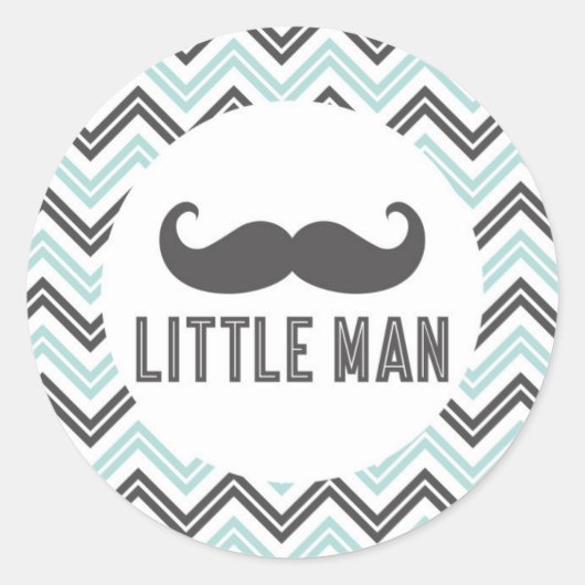Little Man Mustache Sticker (Vorderseite)