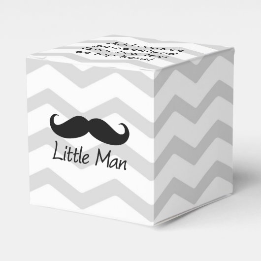 Little Man Mustache Zickzack Niedliche Jungs Geschenkschachtel (Vorderseite)