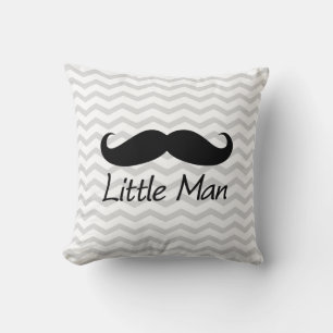 Little Man Mustache Zickzack Niedliche Jungs Kissen