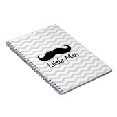 Little Man Mustache Zickzack Niedliche Jungs Notizblock (Rechte Seite)