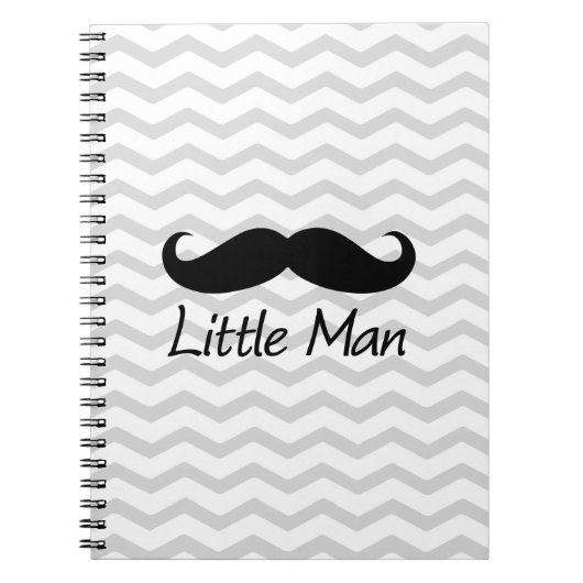 Little Man Mustache Zickzack Niedliche Jungs Notizblock (Vorderseite)